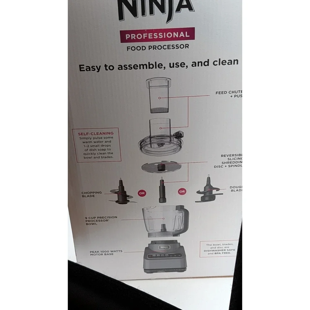 Ninja Professional 9-Cup Food Processor | 1000W Auto-iQ | NEW in Box